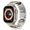 Tech-protect Zapestnica Tech-Protect Stainless Line za Apple Watch 4/5/6/7/8/9/SE/Ultra 1/2 (42/44/45/49 mm) - titanovo-oranžna