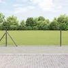 Heksagonalna ograda s betonskom osnovom 100 x 0,6 m Siva Mreža