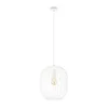 Luster na sajli OVELLA 1xE27/15W/230V prečnika 34 cm krem