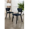 HANAH HOME Set stolica (4 komada) Arfe Anthracite Black