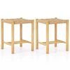 Costway Set 2 jedilnih stolov naravne barve