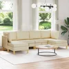 Modularni set sofe sa skladištem 6 pcs Krem Tkanina