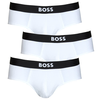 BOSS za moške. 50546561 3 paketi belih spodnjih hlačk z logotipom v pasu (S), Bela, Domača oblačila, Bombaž