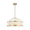 Open Design OR80896 - Luster na šipci STANZA 4xE27/15W/230V prečnik 55 cm mesing/bela