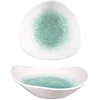 CHURCHILL Raku Jade green globoki krožnik, trikotnik, premer: 185 mm (12 kos)