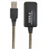 UAE-01-5M Gembird USB 2.0 active extension cable, black color, bulk package, 5m