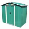vidaXL Vrtna Lopa Zelena Kovina 204x132x186 cm