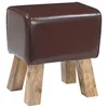 vidaXL klop 40 x 30 x 45 cm Pravo usnje Temno rjava