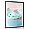 Plakat s paspartujem barvne sladke tortice - 30x45 white