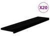 Gazišta stepenice 20 kom tamnosmeđi 110x25x2 cm masivna hrast