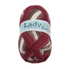Preja LADY de Luxe BATIK - 100 g / 238 m - bela, sivo-rjava, bordo