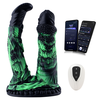 HiSmith WDA039-M-F Wildolo Glow-in-the-dark Liquid Silicone Double Dildo with App 22.7cm Black-Green