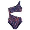 BUFFALO Enodelne kopalke Monokini Dune modra / oranžna