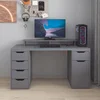 Hanah Home radni sto Alen 150cm 5 Drawer Cabinet, 150 cm, antracit