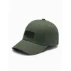 Ombre Mens baseball cap with visor and patch - khaki