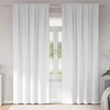 vidaXL Zavese z zavesami 2 pcs Svetlo bela 260x140cm Poliester