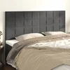 Vidaxl Vzglavje postelje temno sivo 180x5x118/128 cm žamet