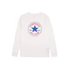 Converse  Majice z dolgimi rokavi CHUCK PATCH LONG SLEEVE TEE  Bela