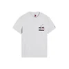 Tommy Jeans Majica rumena / svetlo siva / staro roza / črna