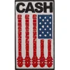 Johnny Cash Flag Našitek za šivanje 63 x 92 mm