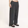 Cropp - Pantalone straight fit - tamno siva
