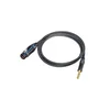 Canare L-2T2S mikrofon 6,0mm, XLR (F)/JACK TRS 6,3mm 1m, BLK
