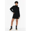 Trendyol Black Black Mini pletenine Turtleneck obleka