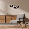 Opviq Zidna dekoracija Birds On The Branc, 70x26 cm, 1.5 mm, Crna