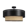 Prislonjen luster BORHO 1xE27/60W/230V prečnik 50 cm crna/juta