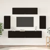 Set TV komoda Zidne 6 pcs Crni hrast Konstruirano drvo