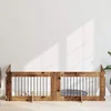 Vrata za pse s postoljem 4 pcs Staro drvo 100 x 60 cm