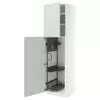 METOD Visoki element-ostava, bela/Aspudden svetlosiva, 60x60x220 cm