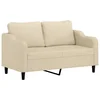 Vidaxl Kavč dvosed krem 140 cm blago
