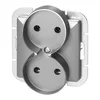 Vgradna dvojna vtičnica 2x2P+E Pearl, 16A, 250V, PT-6 PR, antracit