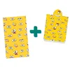 Plažni set SMILE – brisača 100×180 cm in pončo 80×145 cm, rumena