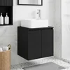 Umivaonik s policom Crna 49,5 x 41 x 63 cm Konstruirano drvo
