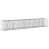 Gabionski uzdignuti krevet 2 pcs Srebrno 340 x 60 x 55 cm