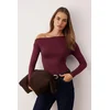 Trendyol Milla ženska bluza Twoaw24Bz00227, šljivasta