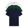 Tommy Jeans Majica mornarska/zelena/bela