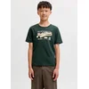 Jack & Jones Junior Majica rumena / temno zelena / bela