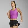 Womens Puma RACEDAY ULTRAFORM Crop Top, Purple, Size S, Clothing