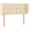 Vidaxl Vzglavje z ušesi krem 93x23x78/88 cm blago