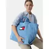 Ročna torba Tommy Hilfiger Wavy Flag Canvas Tote Bag AW0AW18466 Modra