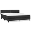 Vidaxl Box spring postelja z vzmetnico črn 180x200 cm umetno usnje