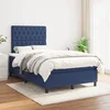 vidaXL Box spring postelja z vzmetnico moder 120x200 cm blago