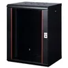 Lande Nazidni ormar 15U dim.600x600mm,staklena vrata,crni,100kg FP ( Ln-wb-15u6060-bl-f )