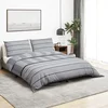 Vidaxl vidaXL Posteljnina, siva, 260x220 cm, bombaž