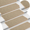 Prostirke za stepenice 15 kom 65x21x4 cm tamno bež pravokutni rub