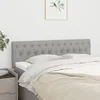 Vidaxl Posteljno vzglavje svetlo siva 144x7x78/88 cm blago
