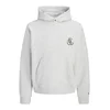 JACK & JONES Majica JORFREDERIKSBERG antracit/pegasto bela